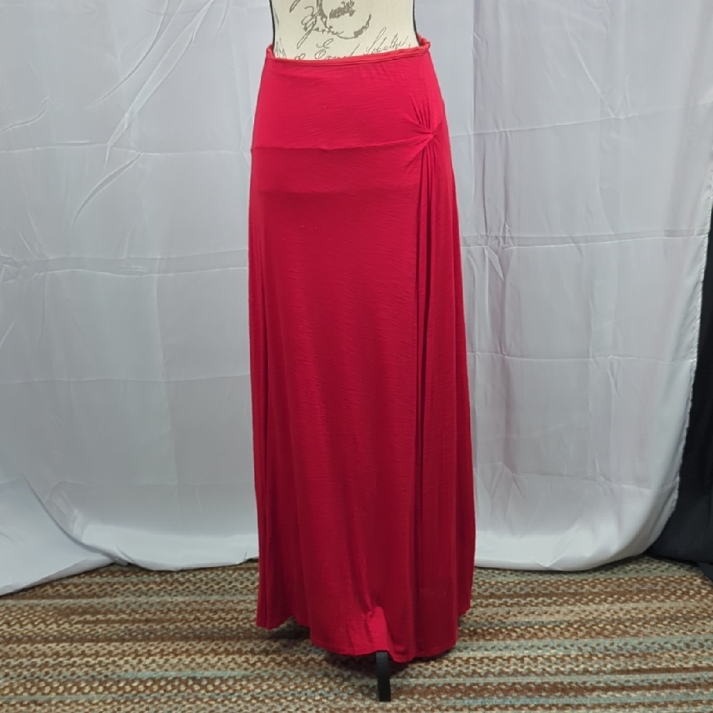 Lily Vibrant Red Maxi Skirt